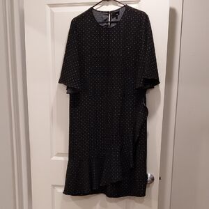 Who What Wear Black and White Midi Dress
